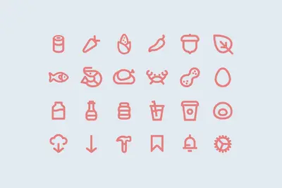 Custom icon set designed for the Fūdo Sushi brand – fudo-sushi