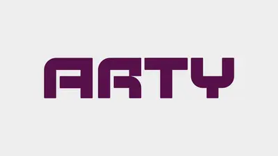 Arty wordmark in deep purple on a light background – arty
