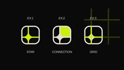 Symbol concepts labelled star, connection and grid – american-terawatt