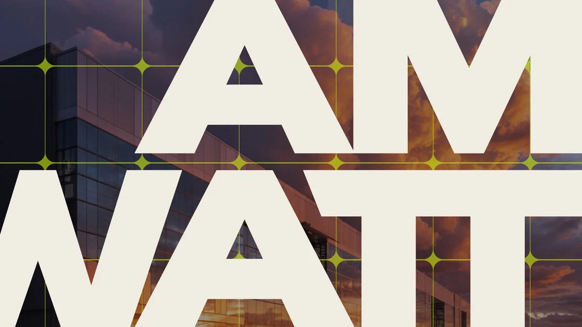 american-terawatt – American Terawatt wordmark over building at sunset