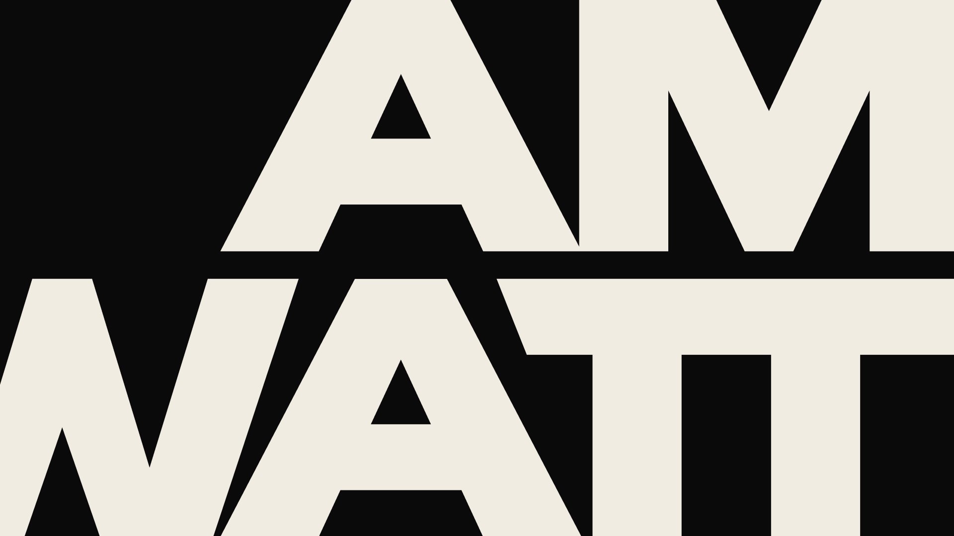 AM Watt monogram lockup on light and dark backgrounds