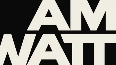 AM Watt monogram lockup on light and dark backgrounds – american-terawatt