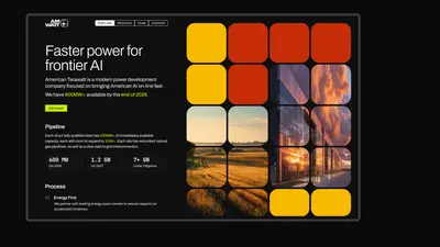 American Terawatt website with industrial photo grid – american-terawatt