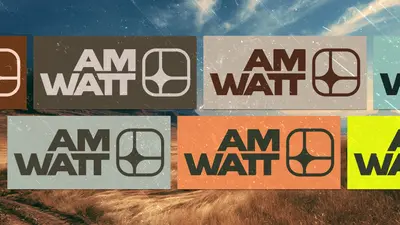 Weathered AM Watt logo signs across a prairie scene – american-terawatt