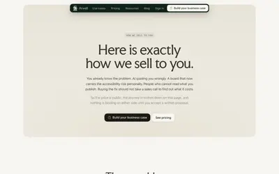 Here is exactly how we sell to you, the opening of the buying-journey page – arwell