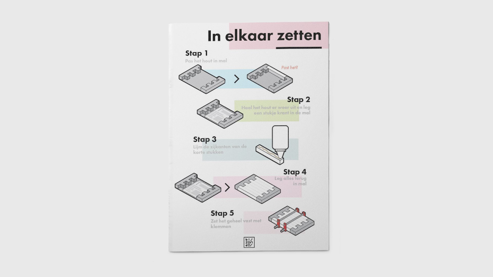 Bijzonder Dutch assembly instruction booklet with numbered steps