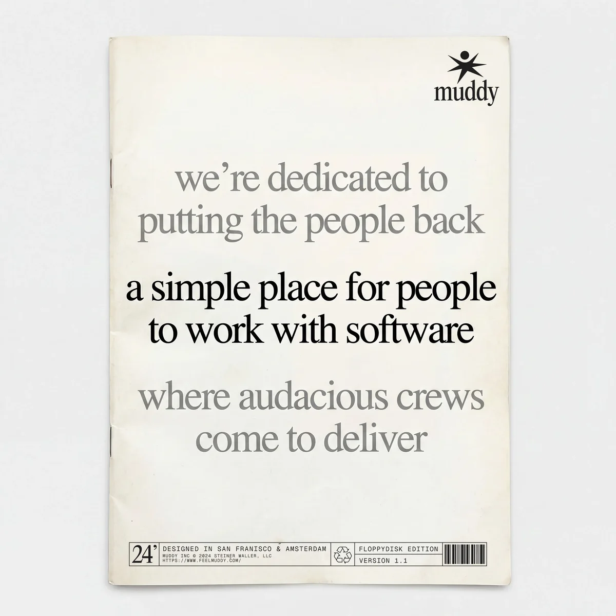 muddy – Muddy booklet with quote