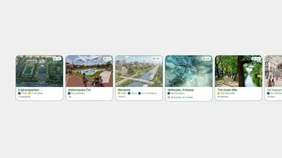 Climascapes project cards listing nature-based design studios and cities – climascapes