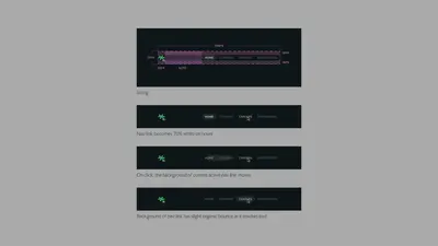 Comulate navigation bar sizing specs and hover and active states – comulate