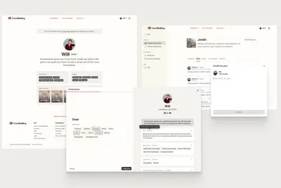 CrowdBuilding member profile and group dashboard screens – crowdbuilding-v1