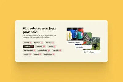 CrowdBuilding province overview with stacked project cards – crowdbuilding-v2