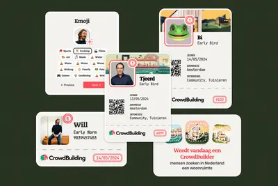 CrowdBuilding membership cards with avatars and emoji picker – crowdbuilding-v2
