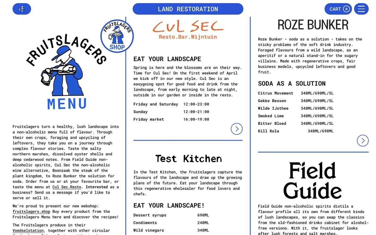 fruitslagers – Serving a landscape's worth of brands from one menu card