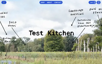 Test Kitchen page with hand-written flavour notes arrowed across a field – fruitslagers