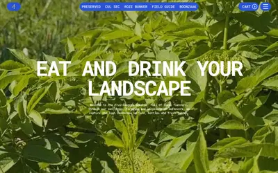 Webshop landing with Eat and Drink Your Landscape set over green leaves – fruitslagers