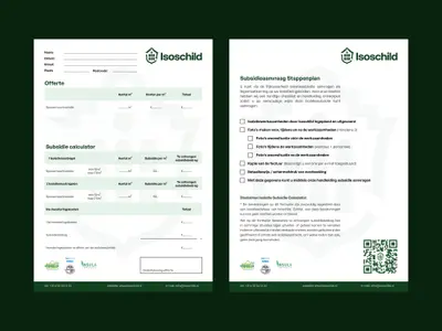 Isoschild subsidy application forms with offer table and checklist – isoschild