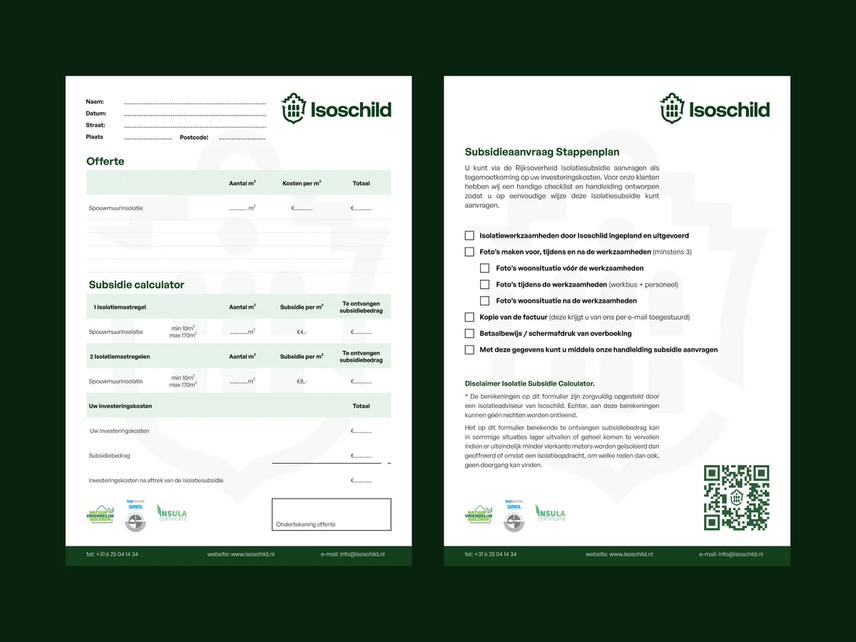 isoschild – Isoschild subsidy application forms with offer table and checklist