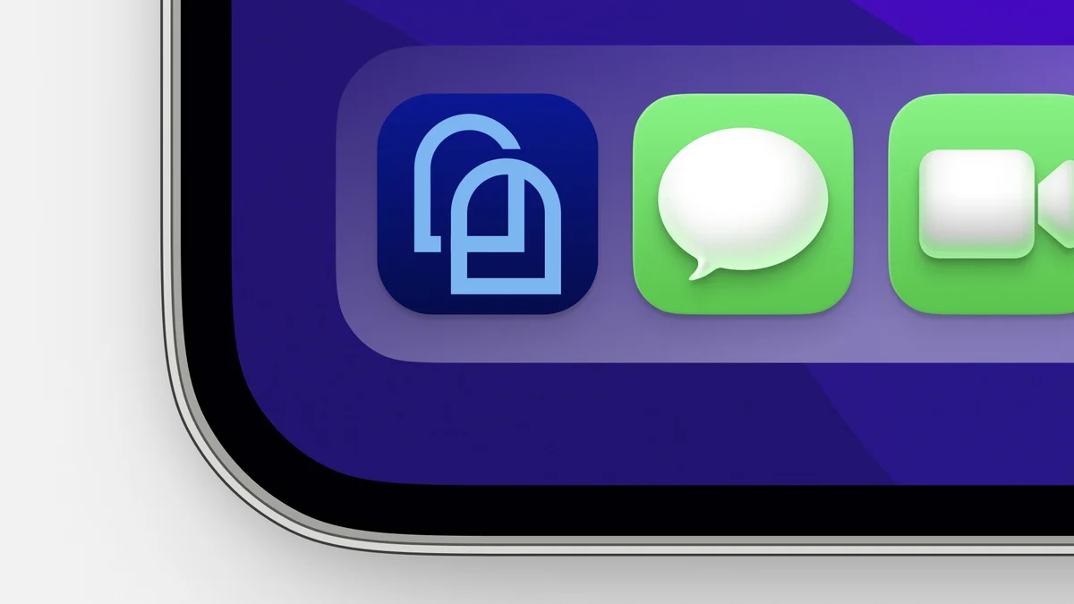 cleargate – Cleargate app icon in the iPhone dock beside Messages and FaceTime