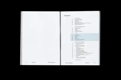 MDD book table of contents page listing Assessments chapters – mdd-midterm-book