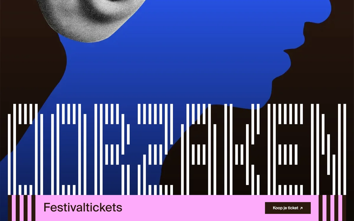 oorzaken – Festival introduction Een feest voor je oren beside the striped wordmark on dark brown