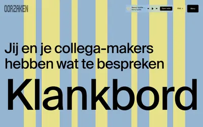 Klankbord page with its headline on yellow and blue vertical stripes – oorzaken