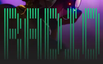The Radio episode list on black with green play buttons and the barcode word RADIO – oorzaken