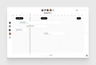 Roadmap weekly timeline view with team tasks and milestones – roadmap