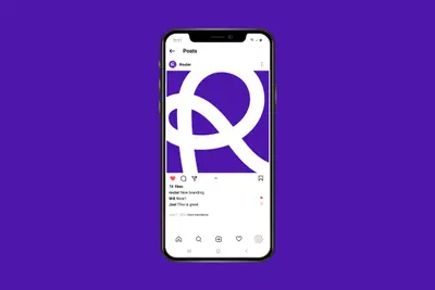 Router Instagram post showing the white R logo on a phone – router