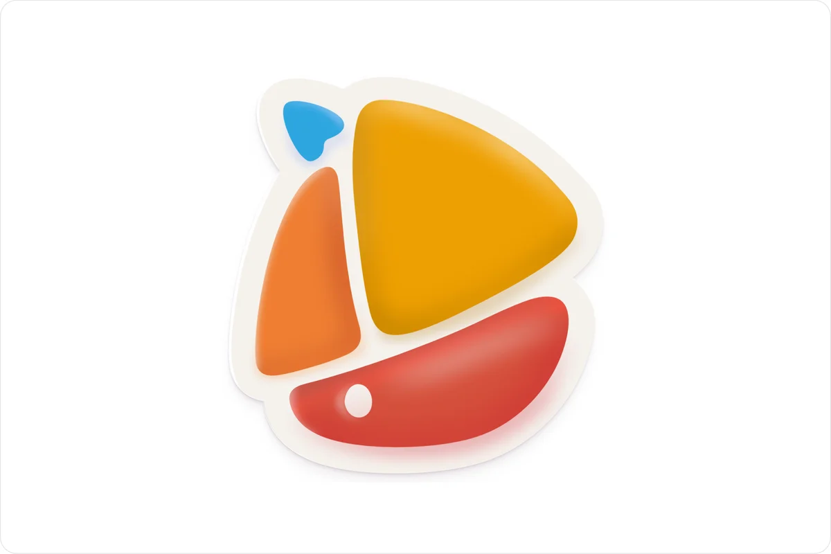 sail – Sail app icon shaped as a colourful sailboat with yellow, orange, and red sails