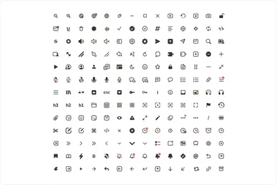 Sail custom icon set of dozens of black interface glyphs in a grid – sail