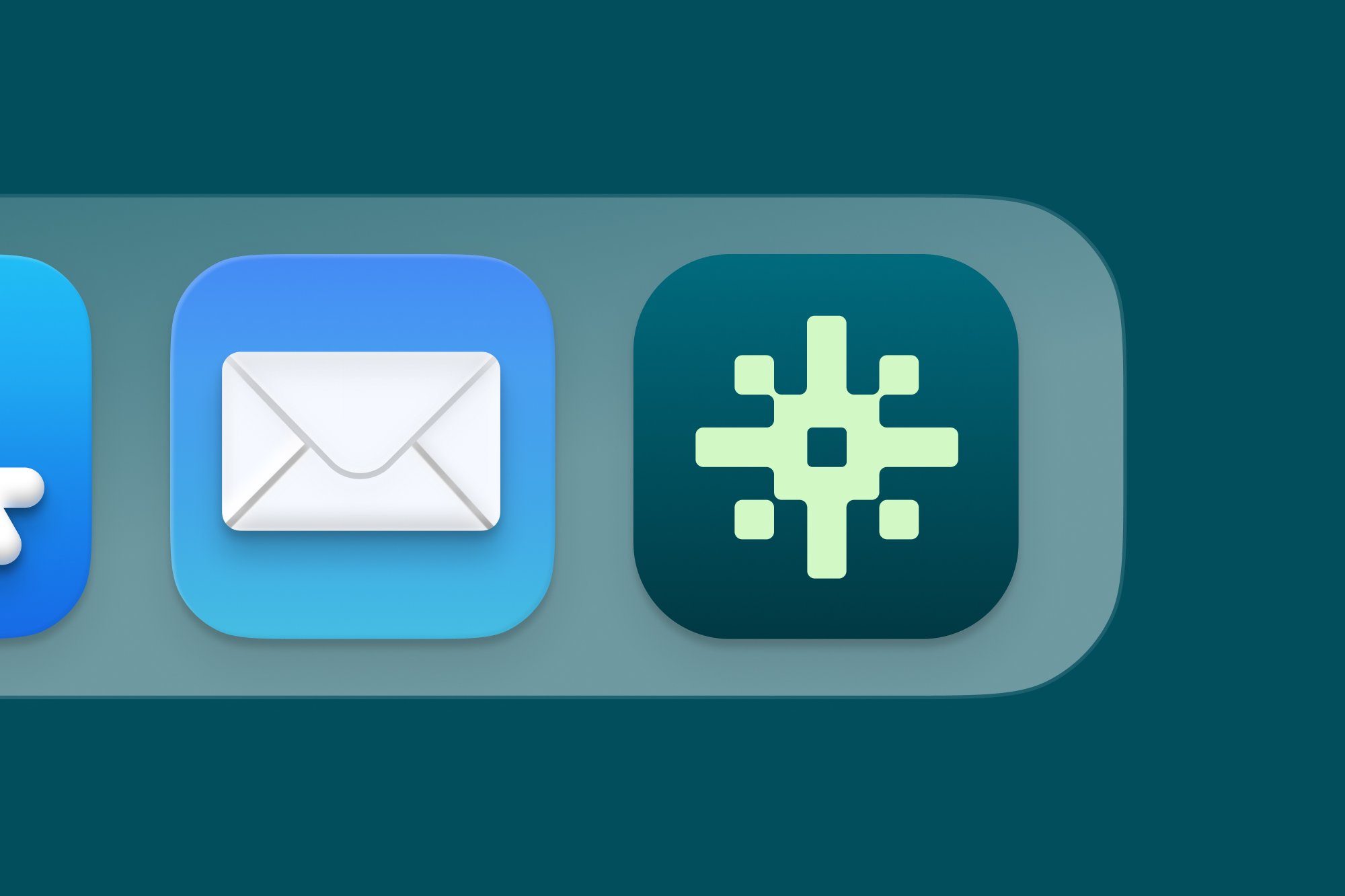 AiSC Scorecard app icon beside Mail on a macOS dock