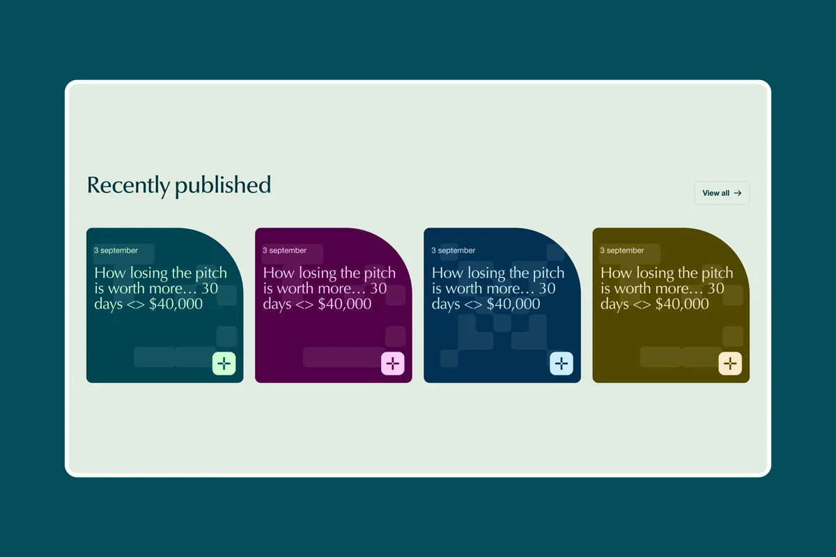 scorecard – AiSC Scorecard website Recently published section with coloured article cards