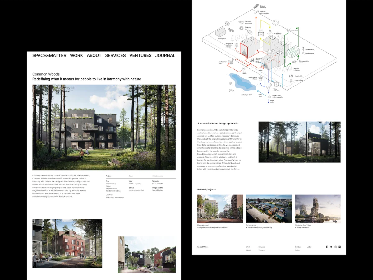 space-and-matter – Space&Matter project case study with woodland building photos