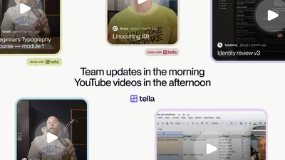 Tella video cards around the line team updates in the morning, YouTube videos in the afternoon – tella