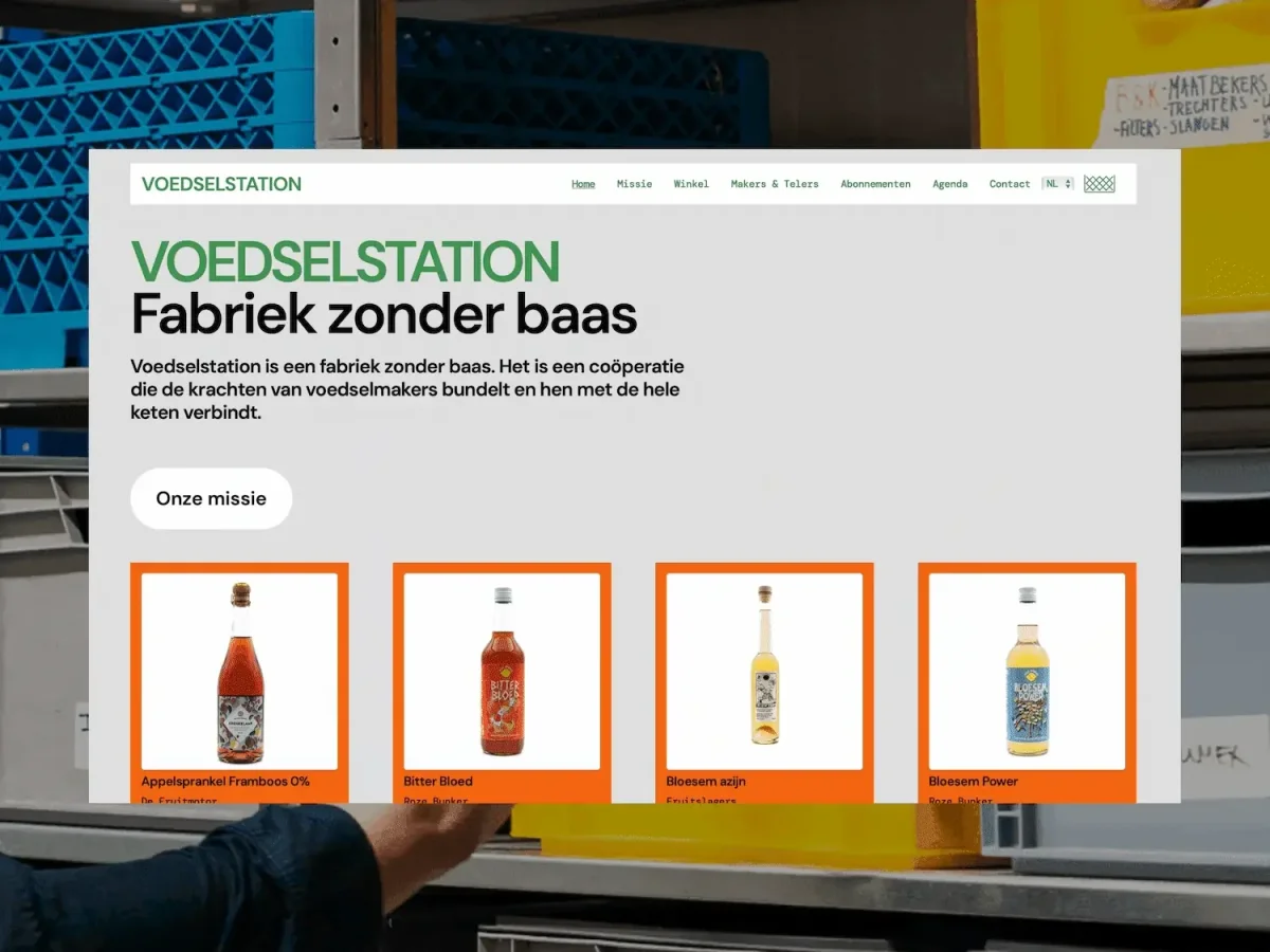 voedselstation – Modelling a cooperative's online shop on the humble crate